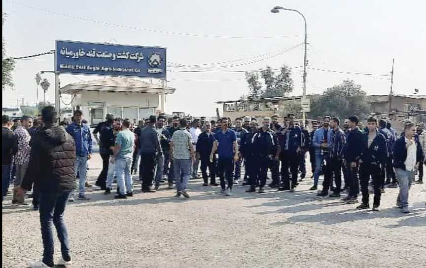 اعتراض کارگران قند خاورمیانه شوش 

ادامه دارد