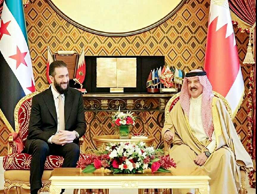 دیدار جولانی و پادشاه بحرین در منامه