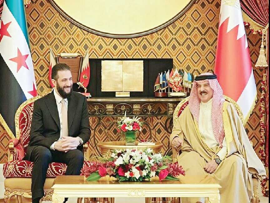 دیدار جولانی و پادشاه بحرین در منامه