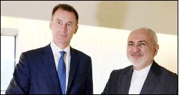 دیدار وزیر امور خارجه انگلیس با ظریف و شمخانی در تهران