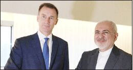 دیدار وزیر امور خارجه انگلیس با ظریف و شمخانی در تهران