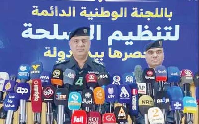 

ثبت بیش از نیم میلیون اسلحه غیرمجاز در عراق 