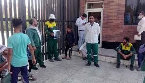 کارگران کمربند سبز اهواز به کار خود بازگشتند