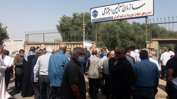 تجمع دوباره بازنشستگان مقابل ادارات تامین اجتماعی