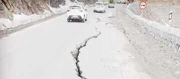 
از دست رفتن آستانه تحمل زمین‌ در جاده چالوس
