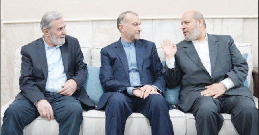 دیدار امیرعبداللهیان با رهبران 
مقاومت فلسطین 