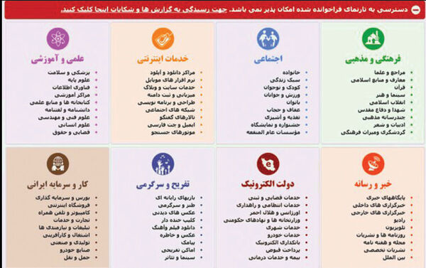 آماده رفع فیلتر سایت‌ها هستیم
