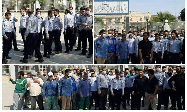 تجمع کارگران شهرداری خرمشهر در اعتراض به پرداخت نشدن معوقات مزدی