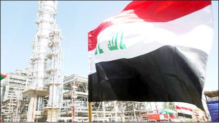 وزیدن باد نفت به پرچم عراق 