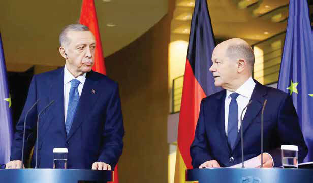 لهیب جنگ غزه در نشست مطبوعاتی شولتس و اردوغان