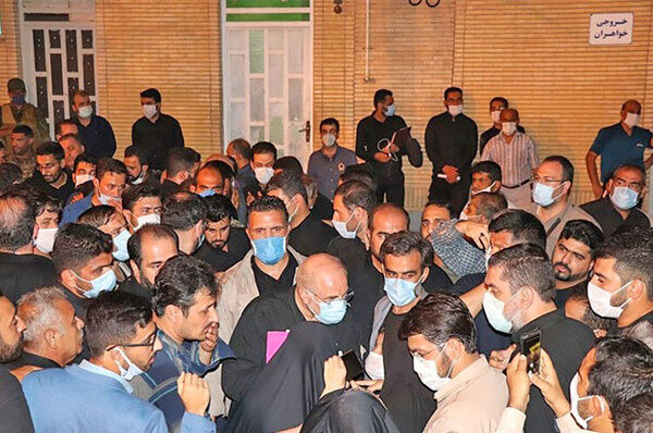 دیدار قالیباف با کارگران لوله‌سازی اهواز