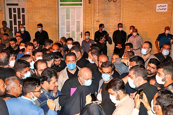 دیدار قالیباف با کارگران لوله‌سازی اهواز