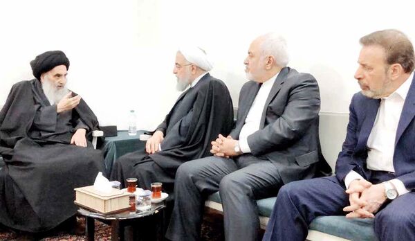 دیدار حسن روحانی با آیت‌الله سیستانی