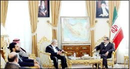 مذاکره عضو ارشد حماس با لاریجانی، شمخانی و ظریف