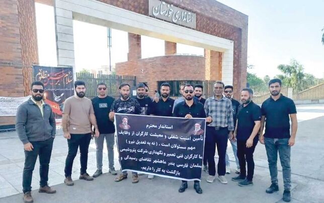 تجمع کارگران «پتروشیمی سلمان‌فارسی ماهشهر» در اعتراض به اخراج