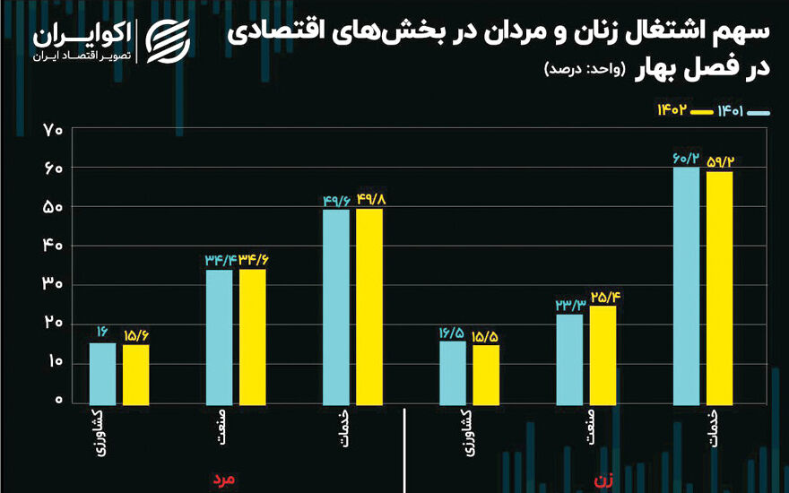 ورود زنان شاغل به صنعت در بهار امسال شتاب گرفت